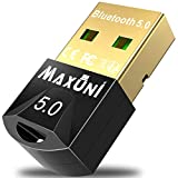 Bluetooth Adapter for PC, Maxuni USB Mini Bluetooth 5.0 Dongle for Computer Desktop Wireless Transfer for Laptop Bluetooth Headphones Headset Speakers Keyboard Mouse Printer（Win11/10/8 Plug and Play ）