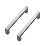 Ravinte 30 Pack Cabinet Handles Square Cabinets Cupboard Handles Brushed Nickel Drawer Pulls Stainless Steel Kitchen Cabinet Pulls Cabinet Hardware Drawer Handles 5 inch Hole Center