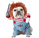 Pet Deadly Doll Dog Costume,Cute Dog Cosplay Halloween Funny Costume Party Special Costume for Medium and Large Dogs (Medium)