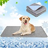 JOYLLYTAIL Dog Self Cooling Mat - Pet Cooling Blanket Sleeping Kennel Mat Washable Reusable Waterproof Pet Chill Out Bed Mats Breathable Dog Pee Pads for Summer, Crate Mats for Pet Playpen