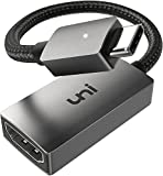 USB C to HDMI Adapter 4K, uni Sturdy Aluminum HDMI to USB Type C (Thunderbolt 3) Adapter, Compatible for Mac Studio, MacBook Pro/Air, iPad Pro/Air 5, XPS, Surface, S22, and More -Grey