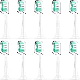 Toothbrush Replacement Heads for Philips Sonicare: Electric Toothbrush Head Compatible with Sonicare 2 Series ProtectiveClean DailyClean Plaque Control Gum 4100 5100 C2 C3 G2 HX9023 Snap-on, 10 Pack