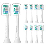 Pisonicleara Replacement Toothbrush Heads Compatible with Philips Sonicare(10 Pack), Brush Heads for DiamondClean, C1, G2, 4100 2 Series, HX9023 Hx6240 Hx6610 and Other Snap on Refill