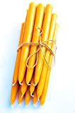 BeeTheLight Beeswax Taper Candles - Dipped Style - Choose Your Color! - 10 Hours Each, 12 Pack, 120 Hours - 100% Pure Bees Wax - Handmade - Unscented - All Natural Light Honey Scent