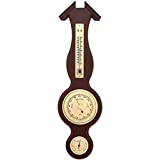 Fischer Sheraton Weather Station Thermometer, Barometer, Hygrometer 390 x 115 mm (Mahogany)