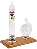 AcuRite 00795A2 Galileo Thermometer with Glass Globe Barometer, Barometer Set