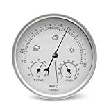 AMTAST Dial Type Barometer Thermometer Hygrometer Weather Station Barometric Pressure Temperature Humidity Measurement Easy Reading Display (Imperial)