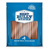 Best Bully Sticks 6 Inch All-Natural Thin Bully Sticks for Dogs - 6” Fully Digestible, 100% Grass-Fed Beef, Grain and Rawhide Free | 24 Pack