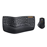 Ergonomic Wireless Keyboard Mouse, ProtoArc EKM01 Ergo Bluetooth Keyboard and Mouse Combo, Split Design, Palm Rest, Multi-Device, Rechargeable, Windows/Mac/Android