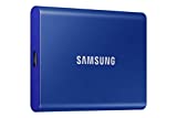 SAMSUNG T7 Portable SSD 1TB - Up to 1050MB/s - USB 3.2 External Solid State Drive, Blue (MU-PC1T0H/AM)