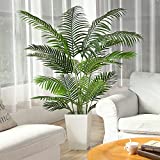 Fopamtri Artificial Areca Palm Plant 6 Feet Fake Palm Tree with 20 Trunks Faux Tree for Indoor Outdoor Modern Decoration Feaux Dypsis Lutescens Plants in Pot for Home Office Perfect Housewarming Gift