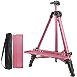 Coestai 60' Painting Easel Stand, 21'to 60'Adjustable Easel for Painting Canvases Aluminum Art Easel with Paintbrush Tray Display Stand (Rose)…