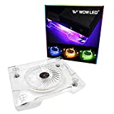 WFPOWER Upgrade USB RGB LED Cooler Cooling Fan Stand, Multi-Color LED Light Cooler Pad Stand Accessories Compatible with PS4, PS4 Slim, Xbox One X, Notebook, Laptop, Consoles