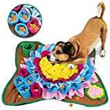 Pet Snuffle Mat for Dogs Interactive Feed Game Sunflower Suction Cups Dog Treats Feeding Mat with Puzzles Encourages Natural Foraging Skills (Sunflower)