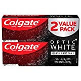 Colgate Optic White with Charcoal Teeth Whitening Toothpaste, Cool Mint, 4.2 Oz, 2 Pack