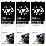 Tom's of Maine Activated Charcoal Whitening Toothpaste with Fluoride, Peppermint, 4.7 oz. 3-Pack (Packaging May Vary)