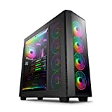 anidees AI Crystal XL PRO RGB Full Tower Tempered Glass XL-ATX/E-ATX/ATX Gaming Case Support 480/360 Radiator, Optical Drive, Includes RGB 120x5 PWM Fans / LED Stripsx2 - AI-XL-PRO-RGB (PC Case ONLY)