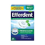 Efferdent Anti-Bacterial Denture Cleanser Tablets, Mint, 90 Count