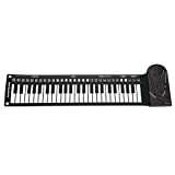 Denpetec Roll Up Piano,49 Keys Electric Piano Keyboard,Portable Keyboard Piano,Keyboard Piano for Beginners(Black)