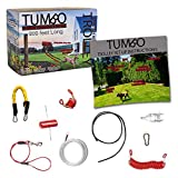 Tumbo Trolley 200 ft Dog Containment System - Solid Slider with Stretching Coil Cable with Anti-Shock Bungee (Safer and Less tangles) Aerial Dog Tie Out