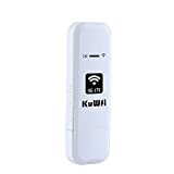 KuWFi 4G LTE USB WiFi Modem Mobile Internet Devices with SIM Card Slot High Speed Portable Travel Hotspot Mini Router for USA/CA/MX
