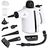 COMMERCIAL CARE Handheld Steam Cleaner, 9-Piece Accessory Set, White, Steamer for Cleaning, Couch Cleaner, Steam Cleaner Carpet and Upholstery