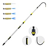 Buyplus 12FT Telescoping Gutter Cleaning Tools - Gutter Cleaners from The Ground, Extendable Gutter Cleaning Wand for Garden Hose Attachment, High Reach Gutter Cleaning Kit