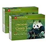 Uncle Lee’s Organic Green Tea, 100% Natural Premium Green Tea Bags, Fresh Flavor, Help Maintain Weight Loss, Enjoy with Honey, Hot Tea or Iced Tea Beverages, Pack of 2 - 100 Tea Bags per Box