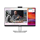 Dell S2422HZ 24-inch FHD 1920 x 1080 75Hz Video Conferencing Monitor, Pop-up Camera, Noise-Cancelling Dual Microphones, Dual 5W Speakers, USB-C connectivity, 16.7 Million Colors - Silver