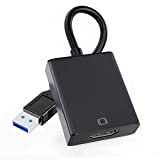 USB to HDMI Adapter USB 3.0/2.0 to HDMI for Multiple Monitors 1080P Compatible with Windows XP/7/8/10/11 and MacOS(Black)