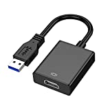 USB 3.0 to HDMI Adapter, 1080P Multi-Display Video Converter for Laptop PC Desktop to Monitor, Projector, TV.