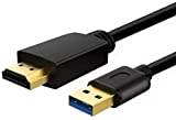 USB to HDMI Cable, Ankky USB 2.0 Male to HDMI Male Charger Cable Splitter Adapter - 2M…