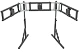 SimFab Triple Monitor Floor Stand for Racing and Flight Simulators Model LD | Up to 100x100mm VESA Mount or M4/M5 Hardware (Triple Monitor Stand, Light Duty Mount Brackets)