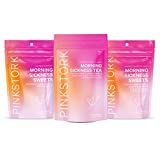 Pink Stork Morning Sickness Relief Bundle: Nausea Relief, Sweets with Prenatal Vitamins, Morning Sickness Tea, Gifts for Pregnant Women, Pregnancy Must Haves, Ginger + Vitamin B6, Women-Owned