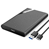 ORICO 2.5 Hard Drive Enclosure Portable USB3.0 to SATA External Drive Adapter for 7mm/9.5mm SSD HDD,Tool Free,Max 4TB with UASP Compatible for Seagate, WD, Toshiba, Samsung, Hitachi, PS4, Xbox-2521U3