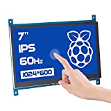 SunFounder Raspberry Pi 4 Display Touchscreen 7 Inch HDMI 1024×600 USB IPS LCD Screen Display Monitor for Raspberry Pi 400 4 3 Model B, 2 Model B, and 1 Model B+, Windows Capacitive Touch Screen