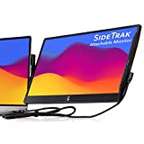 SideTrak Swivel 14” Attachable Portable Monitor for Laptop FHD IPS USB Laptop Dual Screen with Kickstand | Compatible with Mac, PC, & Chrome | Fits All Laptop Sizes | Powered by USB-C or Mini HDMI