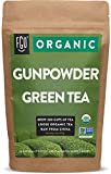 Organic Gunpowder Green Loose Leaf Tea | Brew 200 Cups | 16oz/453g Resealable Kraft Bag | by FGO