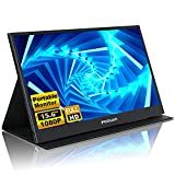 Portable Monitor FOOWIN 15.6 Inch FHD Computer Display 1080P 178° IPS Portable Dual USB C Monitor Eye Care Screen with HDMI Type-C for Laptop PC MAC Phone Xbox PS4 with Stand Case