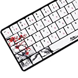 MOLGRIA Keycaps 71 Set for Gaming Mechanical Keyboard, Custom PBT OEM Profile Key caps Japanese Font with Keycap Puller for Cherry MX 71/61 60 Percent Keyboard(Plum Blossom)