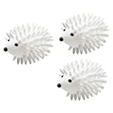 3pcs Hedgehog Dryer Balls Reusable Dryer Porcupine Ball for Dryer Machine Anti Static Soft Laundry Washing Balls (White)