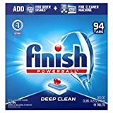 Finish All In 1, Dishwasher Detergent - Powerball - Dishwashing Tablets - Dish Tabs, Fresh Scent, 94 Count Each - Packaging May Vary