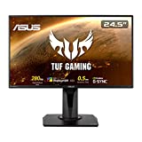 ASUS TUF Gaming 24.5” 1080P HDR Monitor VG258QM - Full HD, 280Hz (Supports 144Hz), 0.5ms, Extreme Low Motion Blur Sync, G-SYNC Compatible, DisplayHDR 400, Speaker, DisplayPort HDMI, Height Adjustable