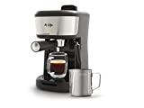 Mr. Coffee Steam Espresso Cappuccino and Latte Maker, One Size, Black