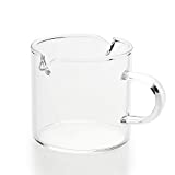 Shot Glasses Espresso Parts Double Spouts Milk Cup Clear Glass (Clear Glass-1Pack)