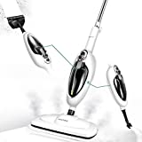 Secura Steam Mop 10-in-1 Convenient Detachable Steam Cleaner, White Multifunctional Cleaning Machine Floor Steamer with 3 Microfiber Mop Pads