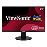 ViewSonic VA2447-MH 24 Inch Full HD 1080p Monitor with Ultra-Thin Bezel, Adaptive Sync, 75Hz, Eye Care, and HDMI, VGA Inputs for Home and Office
