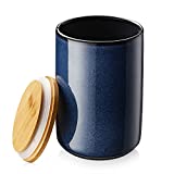 ZONESUM Coffee Canister for Kitchen, Porcelain Coffee Storage Airtight Canister with Lid, - 65 OZ Ceramic Food Storage Jar for Serving Ground Coffee, Cocoa, Sugar, Cookie