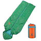 Wearable Sleeping Bag with Zippered Holes for Arms and Feet Lightweight,Waterproof Warm & Cold Weather Indoor & Outdoor Sleeping Bag