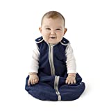 Baby Sleeping Bag Sack - Easy Care Premium Polar Fleece, Wearable Blanket - Boys & Girls. Fits Infants, With Convenient Shoulder Straps for Safe & Comfortable Sleep, Navy, Medium (6-18 Months)
